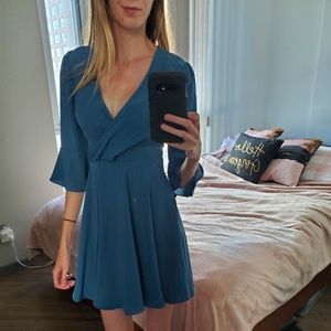 Miami Fit & Flare dress w Bell Sleeves